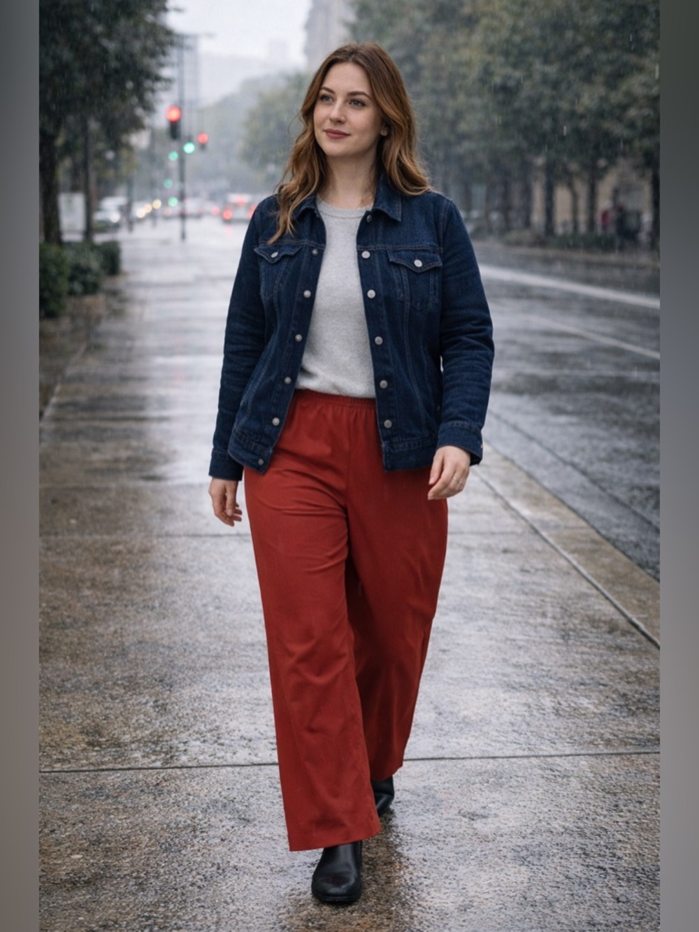 Ann Taylor Factory Women's M Wide-Leg Crop Pants Red 869274 Rayon Outdoorsy Barn